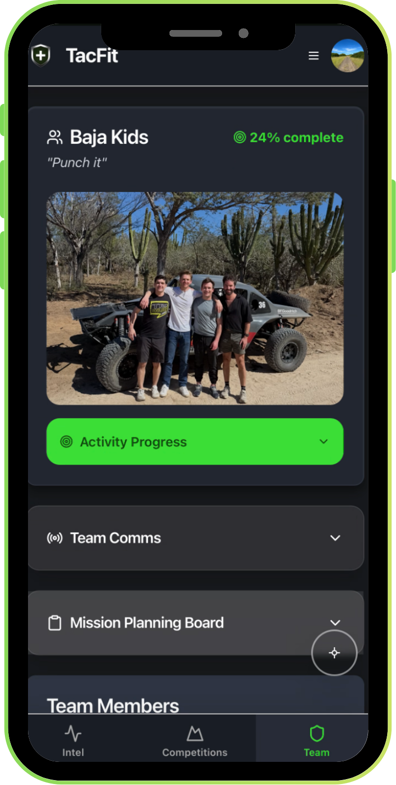 Team page